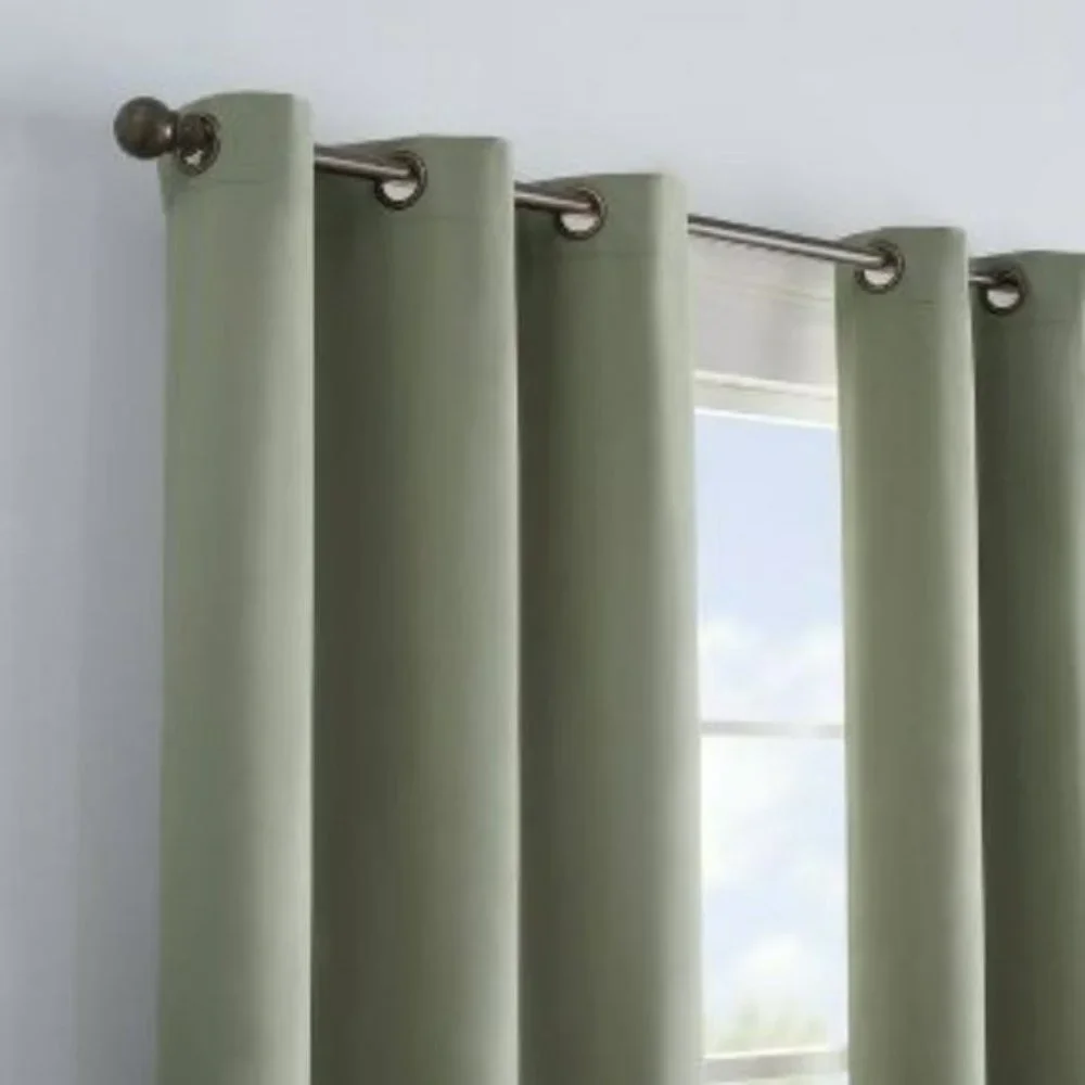 ANDOVER MILLS Emme Solid Grommet Thermal Blackout Curtain Panel Moss 42 x 95 NEW